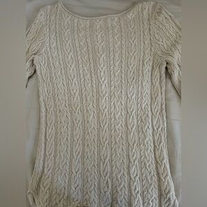 Ralph Lauren Cable Knit Sweater in Beige